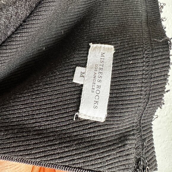 Mistress Rocks Black Jersey Mini Bodycon Dress Size M - Picture 4 of 4